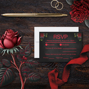 Til Death Do Us Part Gothic Black RSVP Announcement