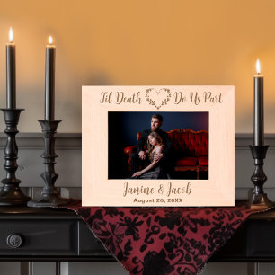 Til Death Do Us Part Gothic Moody Custom Wedding Etched Frames