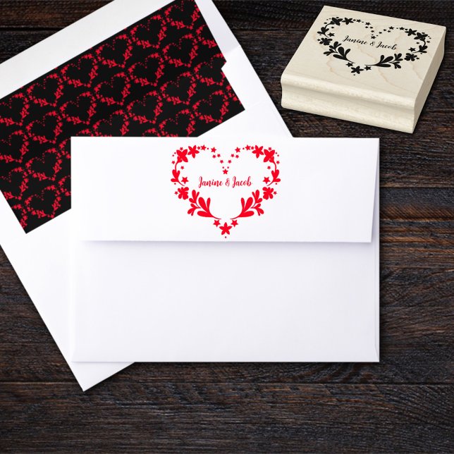 Til Death Do Us Part Gothic Red Heart Wedding Rubber Stamp (Creator Uploaded)