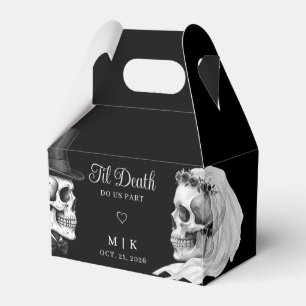Til Death Do Us Part Gothic Skulls Black Wedding Favour Box