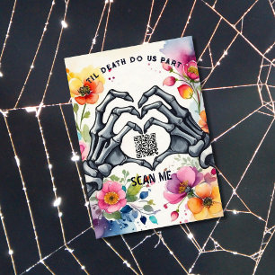 Til Death Do Us Part Gothic Wedding Details Enclosure Card