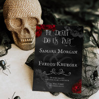 Til Death Do Us Part Gothic Wedding Invite Rose
