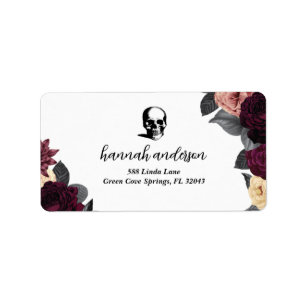 Til Death Do Us Part Gothic Wedding Return Address Label