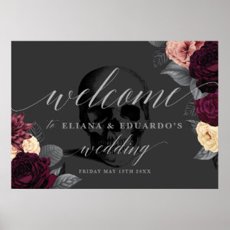 Til Death Do Us Part Gothic Wedding Welcome Sign