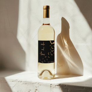 Til Death Do Us Part Gothic Wedding Wine Label