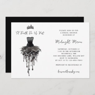 Til Death Do Us Part Halloween Bridal Shower  Invitation