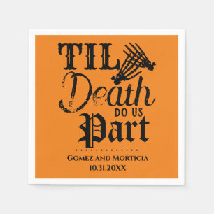 Til Death Do Us Part Halloween Wedding Anniversary Napkin