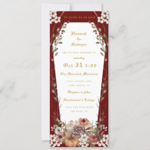 'Til Death Do Us Part Halloween Wedding Coffin Inv Invitation