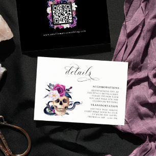 'Til Death Do Us Part Purple & Black Details Enclosure Card