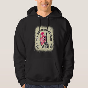 Til Death Do Us Part Skeleton Black Pink Love Hoodie