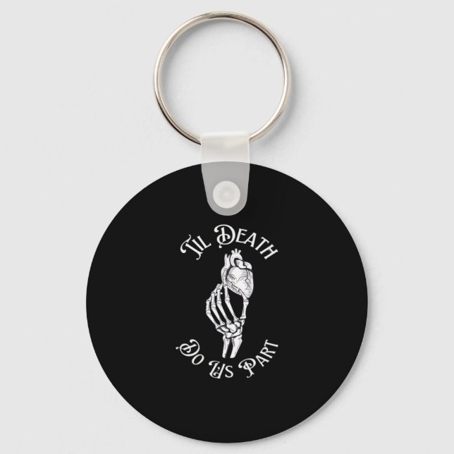 Til Death Do Us Part Skeleton Hand Holding Anatomi Key Ring (Front)