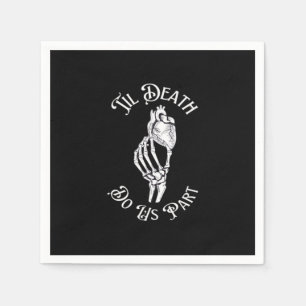 Til Death Do Us Part Skeleton Hand Holding Anatomi Napkin