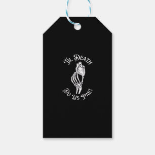 Til Death Do Us Part Skeleton Heart Artistic Gift Tags