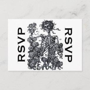 Til Death Do Us Part Skeleton RSVP Card