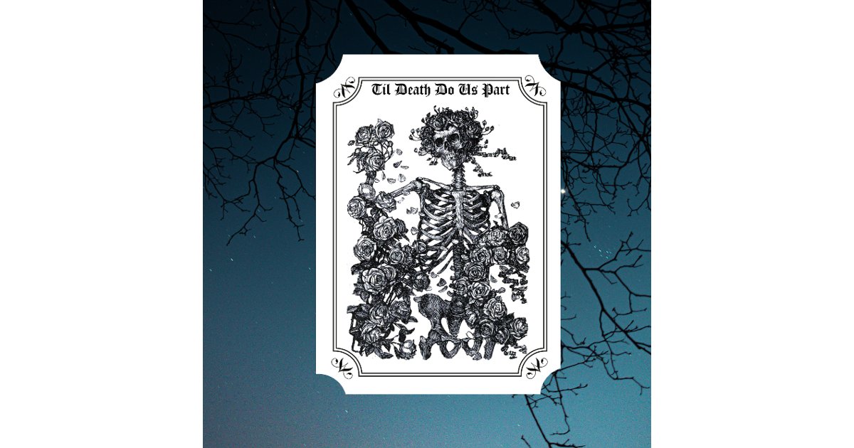 Til Death Do Us Part Skeleton Wedding Invitation | Zazzle