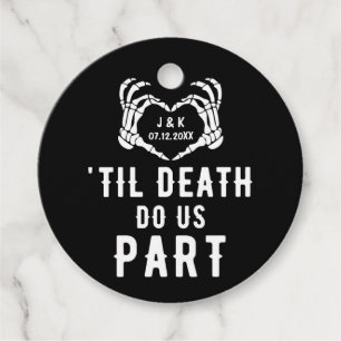 Til Death Do Us Part Wedding Custom Thank You Favour Tags