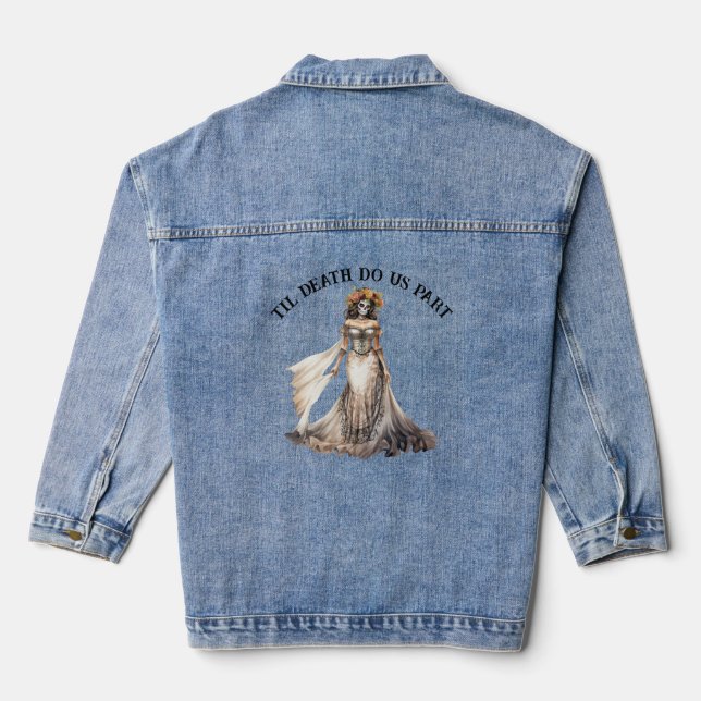Til Death Do Us Part Wedding Denim Jacket (Back)