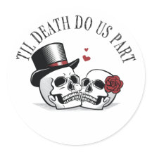 Til Death Do Us Part White Sticker
