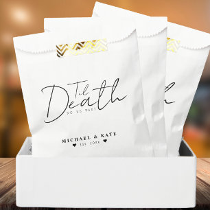 Til Death Do Us Part White Wedding Favour Bag