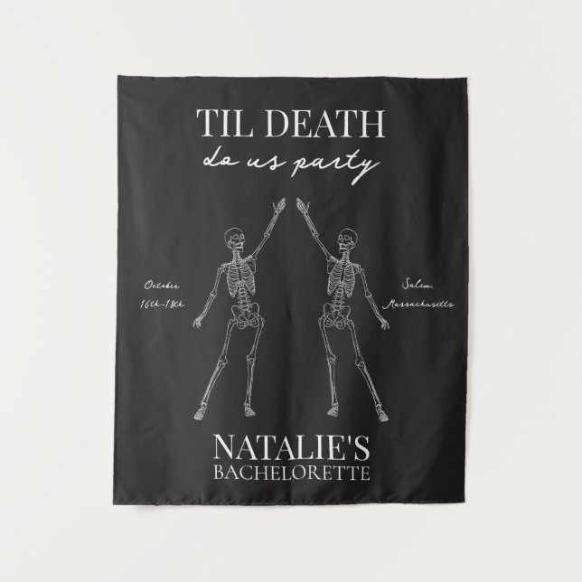 Til Death Do Us Party Bachelorette Tapestry (Front)