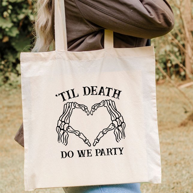 Til Death Do Us Party Gift For Bridesmaids Gothic Tote Bag (Creator Uploaded)