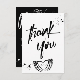 Til Death Do Us Party Grunge Wedding Thank You Card
