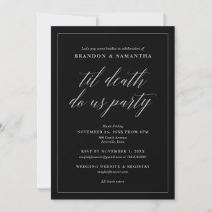 Til Death Do Us Party Halloween Bridal Shower Invitation