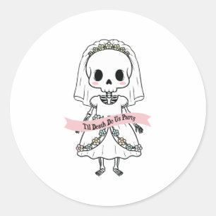 Til Death Do Us Party Halloween Classic Round Sticker