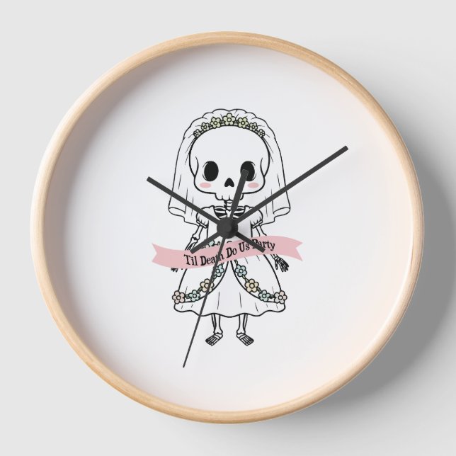 Til Death Do Us Party Halloween Clock (Front)