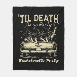 Til Death Do Us Party Halloween D Yellow Fleece Blanket