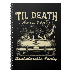 Til Death Do Us Party Halloween D Yellow Notebook