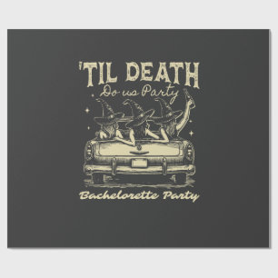 Til Death Do Us Party Halloween D Yellow Wrapping Paper
