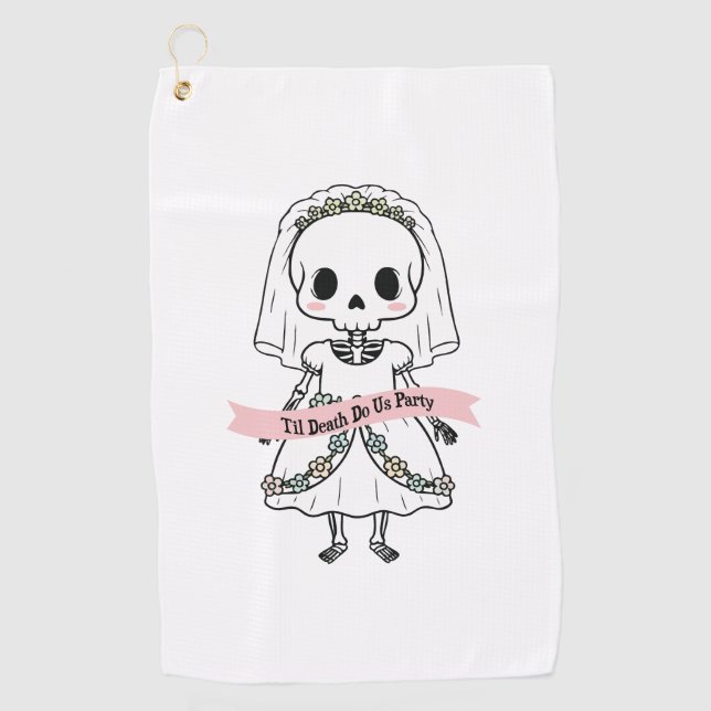 Til Death Do Us Party Halloween Golf Towel (Front)