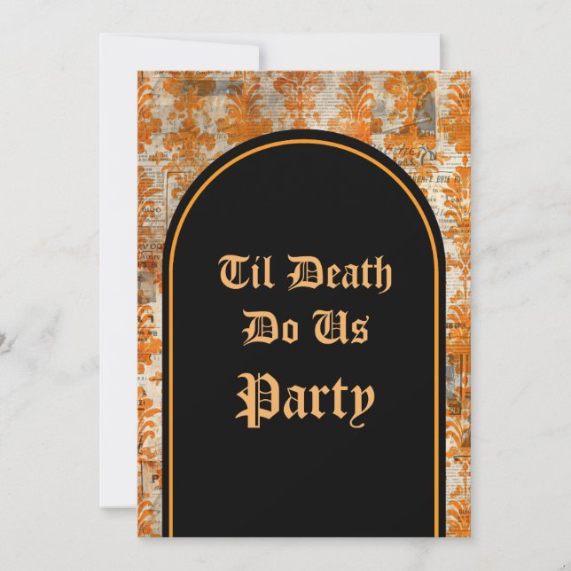 Til Death Do Us Party Halloween Invitation (Front)