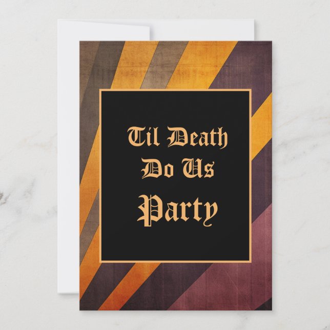 Til Death Do Us Party Halloween Invitation (Front)