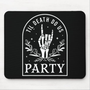 Til Death Do Us Party Retro Halloween Bachelorette Mouse Pad