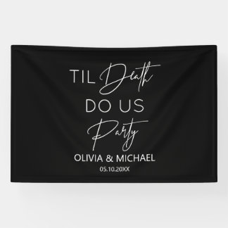 Til death do us party wedding halloween banner
