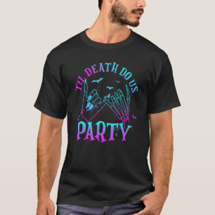 Til Death Do Us Party Witch Skeleton Halloween Tri T-Shirt
