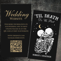 Til Death Gothic Wedding Website RSVP QR Code