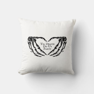 Til Death - Skeleton Heart Hands  Cushion