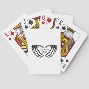 Til Death Skeleton Heart Hands Gothic Mood Playing Cards