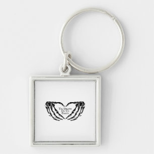 Til Death - Skeleton Heart Hands  Key Ring