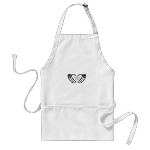 Til Death - Skeleton Heart Hands  Standard Apron