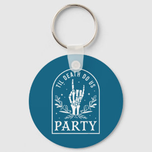 Til Death Us Party Retro Halloween Key Ring