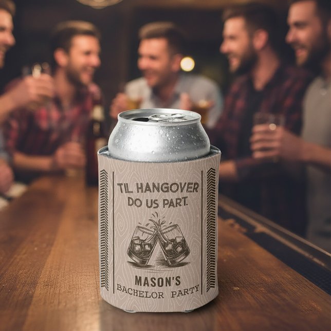 Til Hangover Do Us Part Funny Bachelor Party Can Cooler (Til Hangover Do Us Part Funny Bachelor Party Can Cooler)