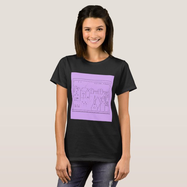 tilde.town ascii art fitted shirt (Front Full)