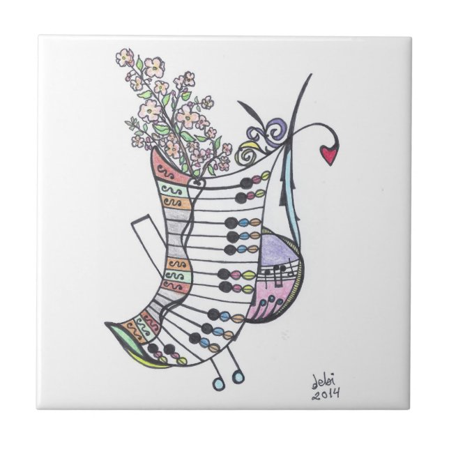 tile:  abacas keyboard ceramic tile (Front)