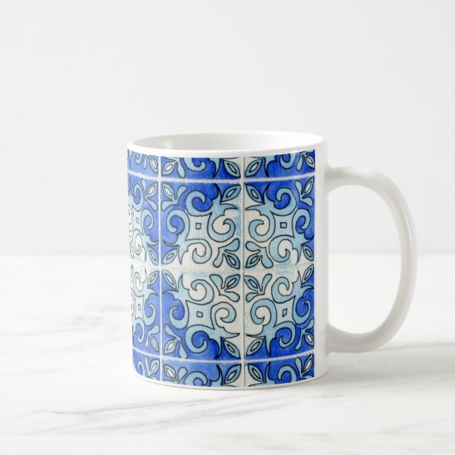 Tile Art Mug - Blue (Right)