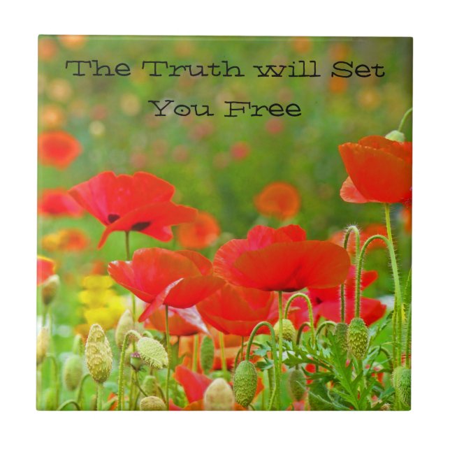 Tile Art The Truth will Set You Free Inspirational (Front)