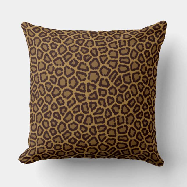 Tile background with a leopard fur cushion (Front)